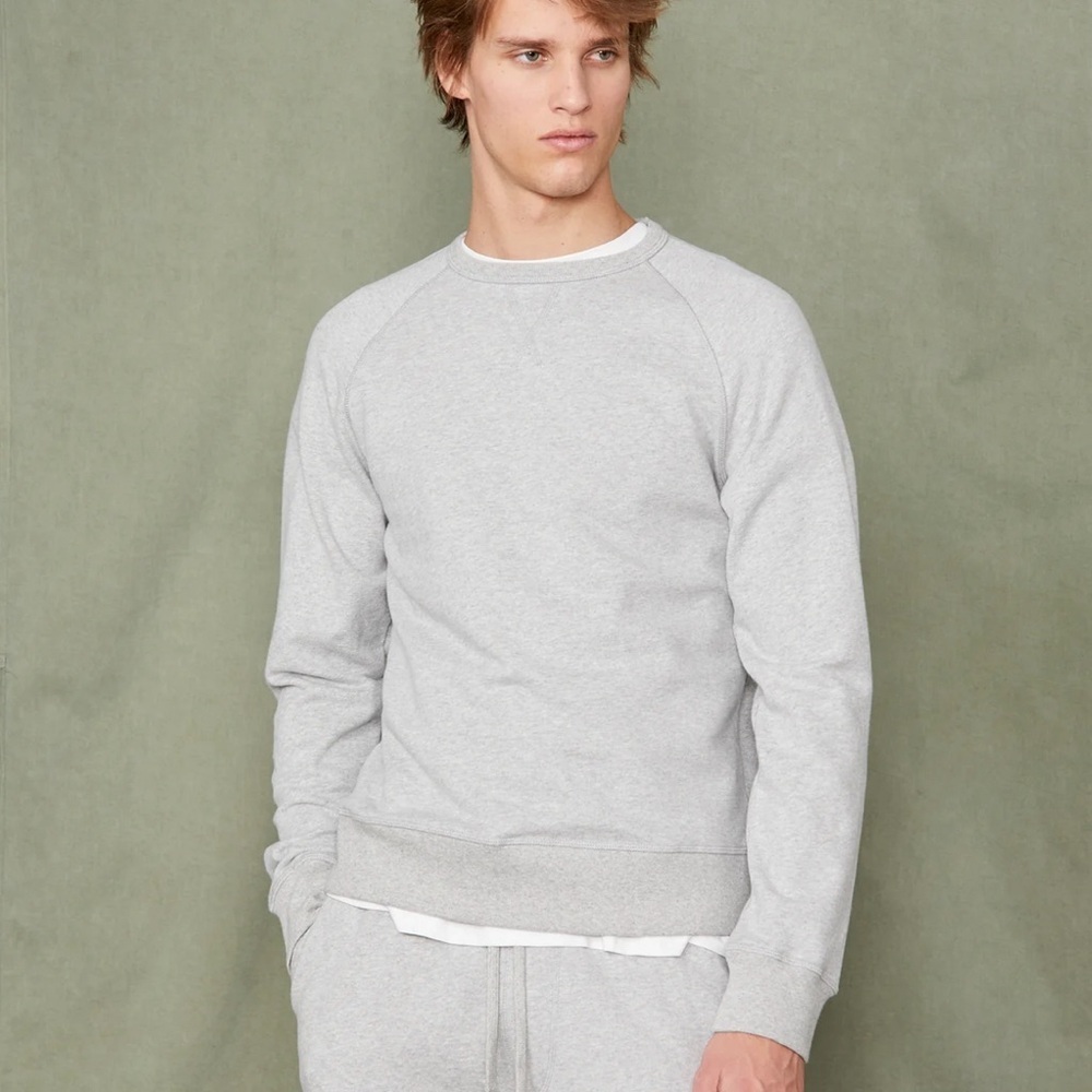 Officine Generale CREW NECK SWEATSHIRT ORGANIC COTTON FLEECE